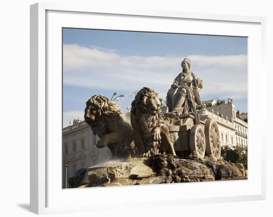 Plaza De Cibeles with Fuente De Cibele, Madrid, Spain, Europe-Angelo Cavalli-Framed Photographic Print