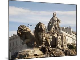 Plaza De Cibeles with Fuente De Cibele, Madrid, Spain, Europe-Angelo Cavalli-Mounted Photographic Print