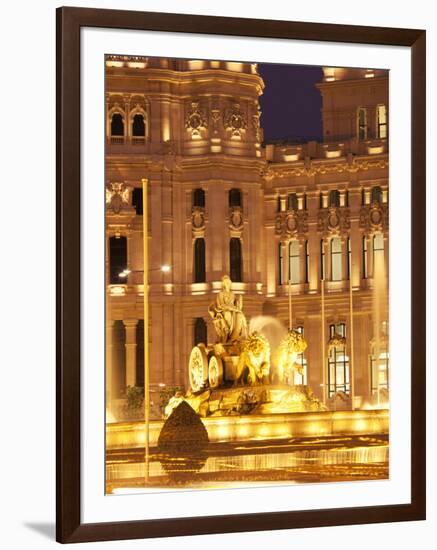 Plaza De Cibeles with Fuente De Cibele, Madrid, Spain, Europe-Angelo Cavalli-Framed Photographic Print