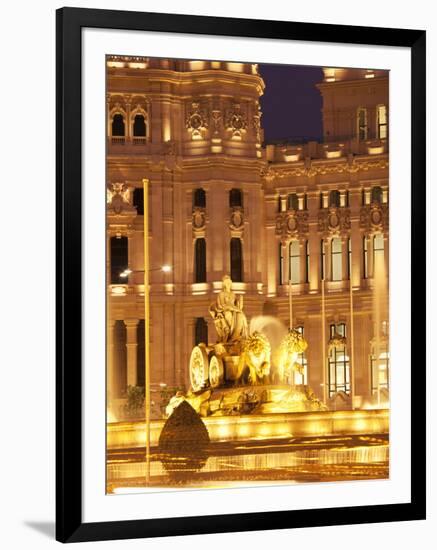 Plaza De Cibeles with Fuente De Cibele, Madrid, Spain, Europe-Angelo Cavalli-Framed Photographic Print