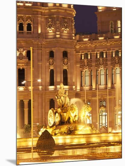 Plaza De Cibeles with Fuente De Cibele, Madrid, Spain, Europe-Angelo Cavalli-Mounted Photographic Print