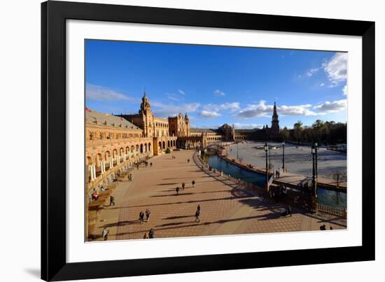 Plaza De Espana, Built for the Ibero-American Exposition of 1929, Seville, Andalucia, Spain-Carlo Morucchio-Framed Photographic Print