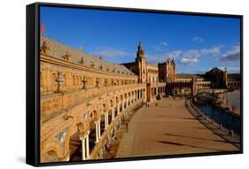Plaza De Espana, Built for the Ibero-American Exposition of 1929, Seville, Andalucia, Spain-Carlo Morucchio-Framed Stretched Canvas