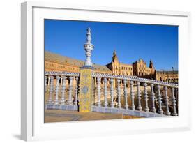 Plaza De Espana, Built for the Ibero-American Exposition of 1929, Seville, Andalucia, Spain-Carlo Morucchio-Framed Photographic Print