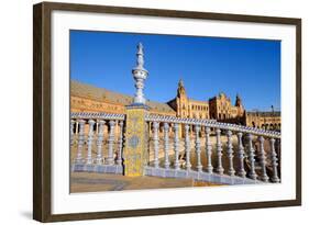 Plaza De Espana, Built for the Ibero-American Exposition of 1929, Seville, Andalucia, Spain-Carlo Morucchio-Framed Photographic Print