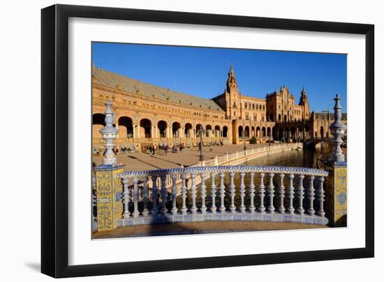 Plaza De Espana, Built for the Ibero-American Exposition of 1929, Seville, Andalucia, Spain-Carlo Morucchio-Framed Photographic Print