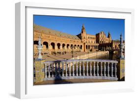 Plaza De Espana, Built for the Ibero-American Exposition of 1929, Seville, Andalucia, Spain-Carlo Morucchio-Framed Photographic Print