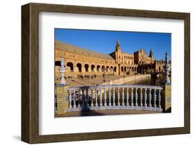 Plaza De Espana, Built for the Ibero-American Exposition of 1929, Seville, Andalucia, Spain-Carlo Morucchio-Framed Photographic Print