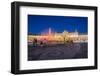 Plaza de Espana in Parque de Maria Luisa at night, Seville, Andalucia, Spain, Europe-null-Framed Photographic Print