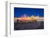 Plaza de Espana in Parque de Maria Luisa at night, Seville, Andalucia, Spain, Europe-null-Framed Photographic Print