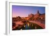 Plaza de Espana in Parque de Maria Luisa at night, Seville, Andalucia, Spain-Karen Deakin-Framed Photographic Print