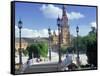 Plaza De Espana, Seville, South Spain-Peter Adams-Framed Stretched Canvas