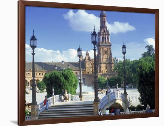 Plaza De Espana, Seville, South Spain-Peter Adams-Framed Photographic Print