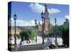 Plaza De Espana, Seville, South Spain-Peter Adams-Stretched Canvas