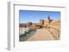 Plaza de Espana with canal and bridge, Maria Luisa Park, Seville, Spain-Neale Clark-Framed Photographic Print