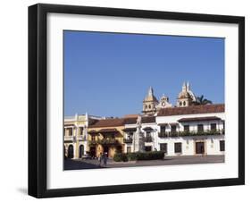 Plaza de la Aduana Cartagena Colombia-null-Framed Photographic Print