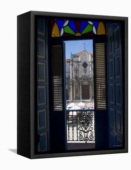 Plaza de La Catedral, Havana Vieja, Havana, Cuba-Peter Adams-Framed Stretched Canvas