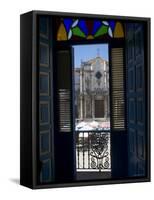 Plaza de La Catedral, Havana Vieja, Havana, Cuba-Peter Adams-Framed Stretched Canvas