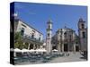 Plaza De La Catedral With Cathedral, Old Havana, Cuba, West Indies, Central America-Martin Child-Stretched Canvas