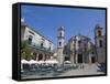 Plaza De La Catedral With Cathedral, Old Havana, Cuba, West Indies, Central America-Martin Child-Framed Stretched Canvas