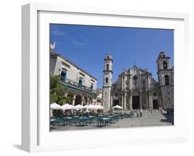 Plaza De La Catedral With Cathedral, Old Havana, Cuba, West Indies, Central America-Martin Child-Framed Photographic Print