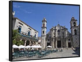 Plaza De La Catedral With Cathedral, Old Havana, Cuba, West Indies, Central America-Martin Child-Framed Photographic Print