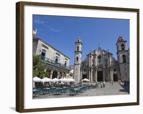 Plaza De La Catedral With Cathedral, Old Havana, Cuba, West Indies, Central America-Martin Child-Framed Photographic Print