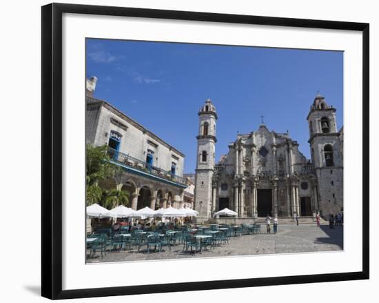 Plaza De La Catedral With Cathedral, Old Havana, Cuba, West Indies, Central America-Martin Child-Framed Photographic Print