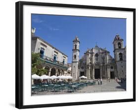 Plaza De La Catedral With Cathedral, Old Havana, Cuba, West Indies, Central America-Martin Child-Framed Photographic Print