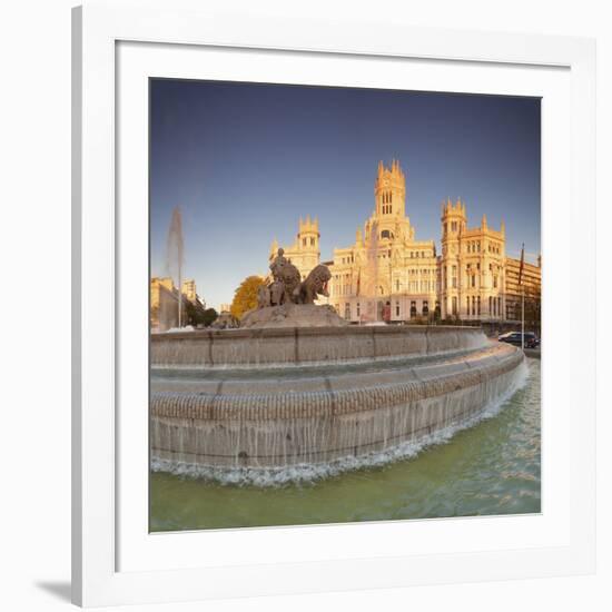 Plaza de la Cibeles, Fountain and Palacio de Comunicaciones, Madrid, Spain, Europe-Markus Lange-Framed Photographic Print