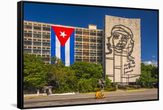 Plaza De La Revolucion, Vedado, Havana, Cuba, West Indies, Caribbean, Central America-Alan Copson-Framed Stretched Canvas