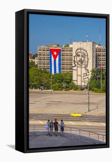 Plaza De La Revolucion, Vedado, Havana, Cuba, West Indies, Caribbean, Central America-Alan Copson-Framed Stretched Canvas