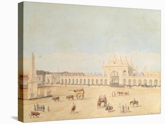 Plaza De La Victoria, Buenos Aires, 1829-Caspar David Friedrich-Stretched Canvas