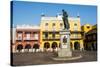 Plaza de los Coches, UNESCO World Heritage Site, Cartagena, Colombia, South America-Michael Runkel-Stretched Canvas