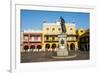 Plaza de los Coches, UNESCO World Heritage Site, Cartagena, Colombia, South America-Michael Runkel-Framed Photographic Print