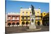 Plaza de los Coches, UNESCO World Heritage Site, Cartagena, Colombia, South America-Michael Runkel-Stretched Canvas