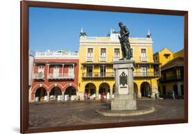 Plaza de los Coches, UNESCO World Heritage Site, Cartagena, Colombia, South America-Michael Runkel-Framed Photographic Print