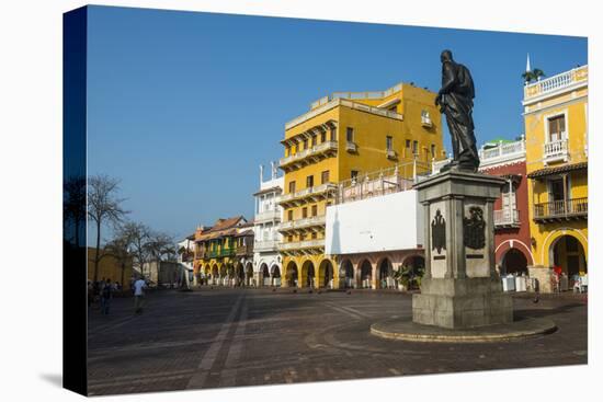 Plaza de los Coches, UNESCO World Heritage Site, Cartagena, Colombia, South America-Michael Runkel-Stretched Canvas