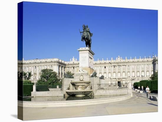 Plaza De Oriente and Palacio Real, Madrid, Spain-Hans Peter Merten-Stretched Canvas