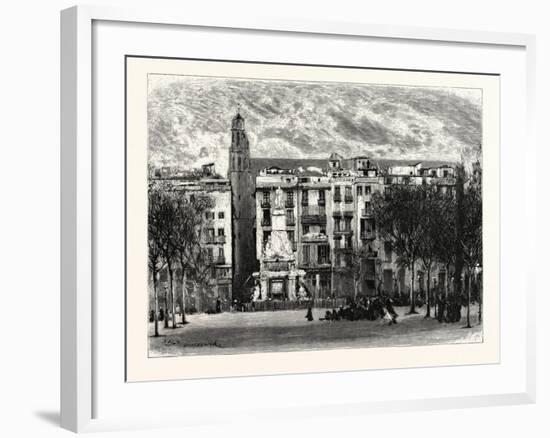 Plaza De Palacio, Barcelona, Spain-null-Framed Giclee Print