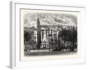 Plaza De Palacio, Barcelona, Spain-null-Framed Giclee Print