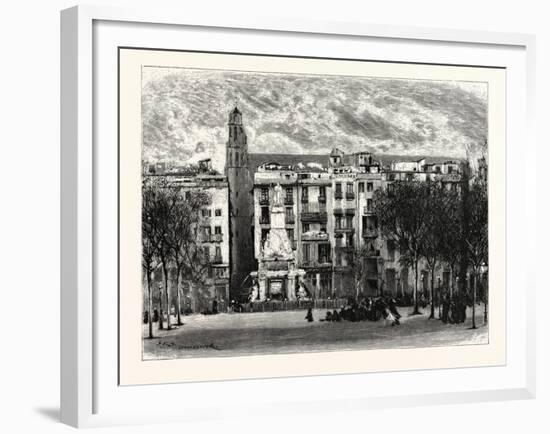 Plaza De Palacio, Barcelona, Spain-null-Framed Giclee Print