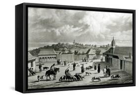 Plaza de San-Carlos de Chiloe, 1835-Claudio Gay-Framed Stretched Canvas