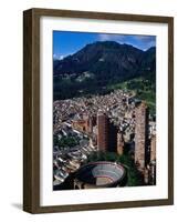 Plaza De Toros De Santamaria and Skyscraper Complex of Torres Del Parque, Bogota, Colombia-Krzysztof Dydynski-Framed Photographic Print