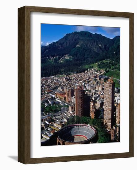 Plaza De Toros De Santamaria and Skyscraper Complex of Torres Del Parque, Bogota, Colombia-Krzysztof Dydynski-Framed Photographic Print