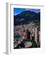 Plaza De Toros De Santamaria and Skyscraper Complex of Torres Del Parque, Bogota, Colombia-Krzysztof Dydynski-Framed Photographic Print