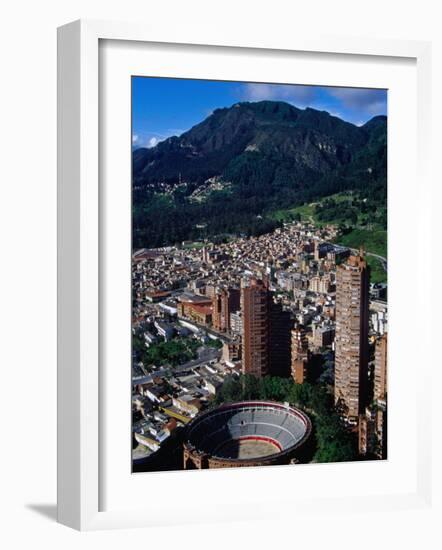 Plaza De Toros De Santamaria and Skyscraper Complex of Torres Del Parque, Bogota, Colombia-Krzysztof Dydynski-Framed Photographic Print