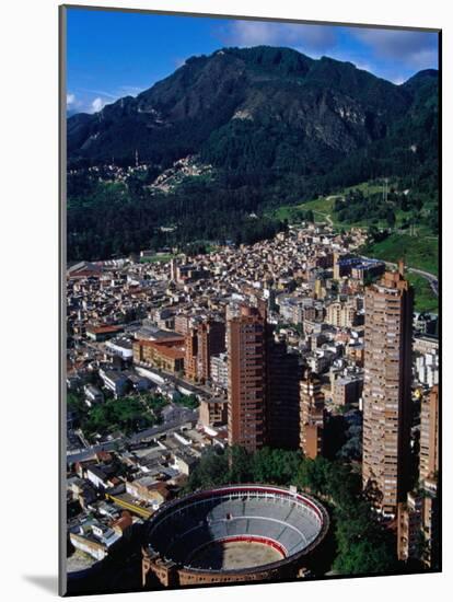 Plaza De Toros De Santamaria and Skyscraper Complex of Torres Del Parque, Bogota, Colombia-Krzysztof Dydynski-Mounted Photographic Print