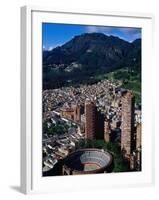 Plaza De Toros De Santamaria and Skyscraper Complex of Torres Del Parque, Bogota, Colombia-Krzysztof Dydynski-Framed Photographic Print