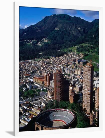 Plaza De Toros De Santamaria and Skyscraper Complex of Torres Del Parque, Bogota, Colombia-Krzysztof Dydynski-Framed Photographic Print